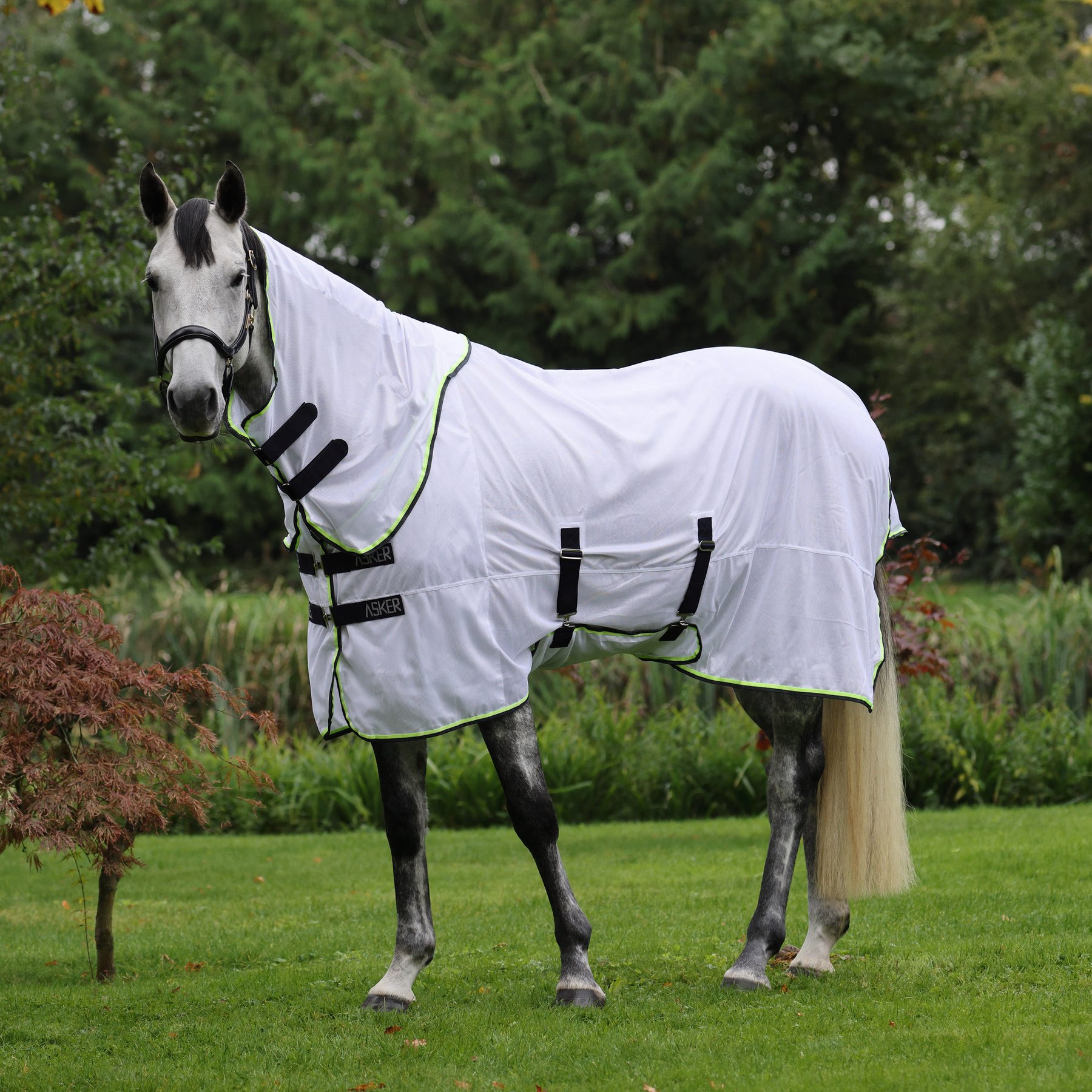 Shires Equestrian Products Asker Horse Fly Sheet Neck Attachment, White, X-Large