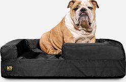 K9 Ballistics Tough Ripstop 3.5 Orthopedic Bolster Dog Bed, Obsidian Black, Medium