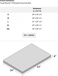 K9 Ballistics Tough Ripstop Orthopedic Dog Crate Mat, Blue Quartz, XX-Large slide 2 of 6