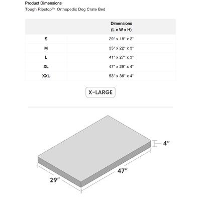Show full view: K9 Ballistics Tough Ripstop Orthopedic Dog Crate Mat, Blue Quartz, X-Large slide 5 of 8