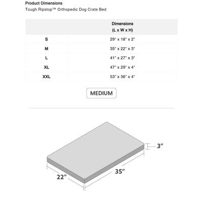 Show full view: K9 Ballistics Tough Ripstop Orthopedic Dog Crate Mat, Blue Quartz, Medium slide 6 of 9