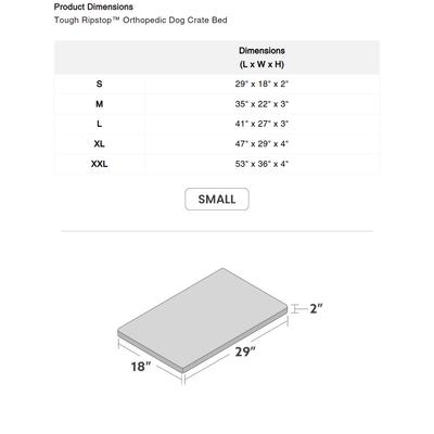 Show full view: K9 Ballistics Tough Ripstop Orthopedic Dog Crate Mat, Obsidian Black, Small slide 5 of 8