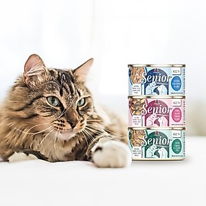 Weruva Senior Grain-Free Tuna & Salmon Formula in Gravy Wet Cat Food, 3-oz can, case of 12