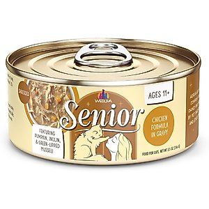 Weruva Senior Grain-Free Chicken Formula in Gravy Wet Cat Food, 5.5-oz can, case of 8