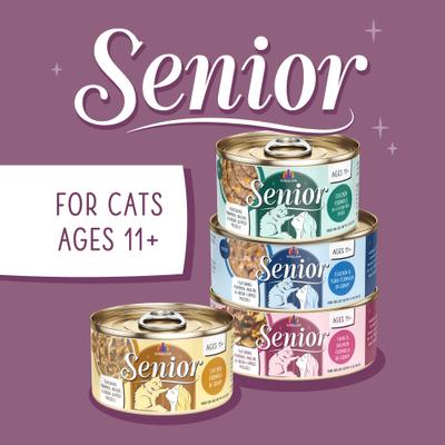 Show full view: Weruva Senior Grain-Free Chicken Formula in Gravy Wet Cat Food, 5.5-oz can, case of 8 slide 8 of 11