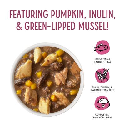 Show full view: Weruva Senior Grain-Free Tuna & Salmon Formula in Gravy Wet Cat Food, 5.5-oz can, case of 8 slide 4 of 11