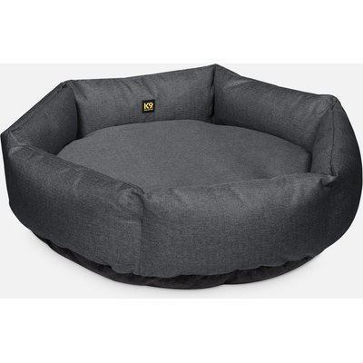 K9 Ballistics K9 Ballistics Tough Ripstop Round Bolster Dog Bed, Titanium Premium Finish, Large