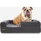 Show in main carousel: K9 Ballistics Tough Ripstop 3.5 Orthopedic Bolster Dog Bed, Two-tone Gray Velvet, Medium slide 1 of 5