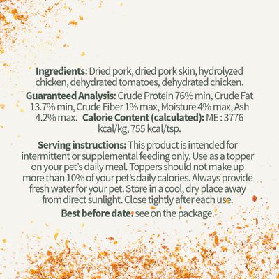 Show full view: Bab'in Flavour Mill Tomato & Chicken Dog Food Topper, 45-gm jar slide 4 of 6