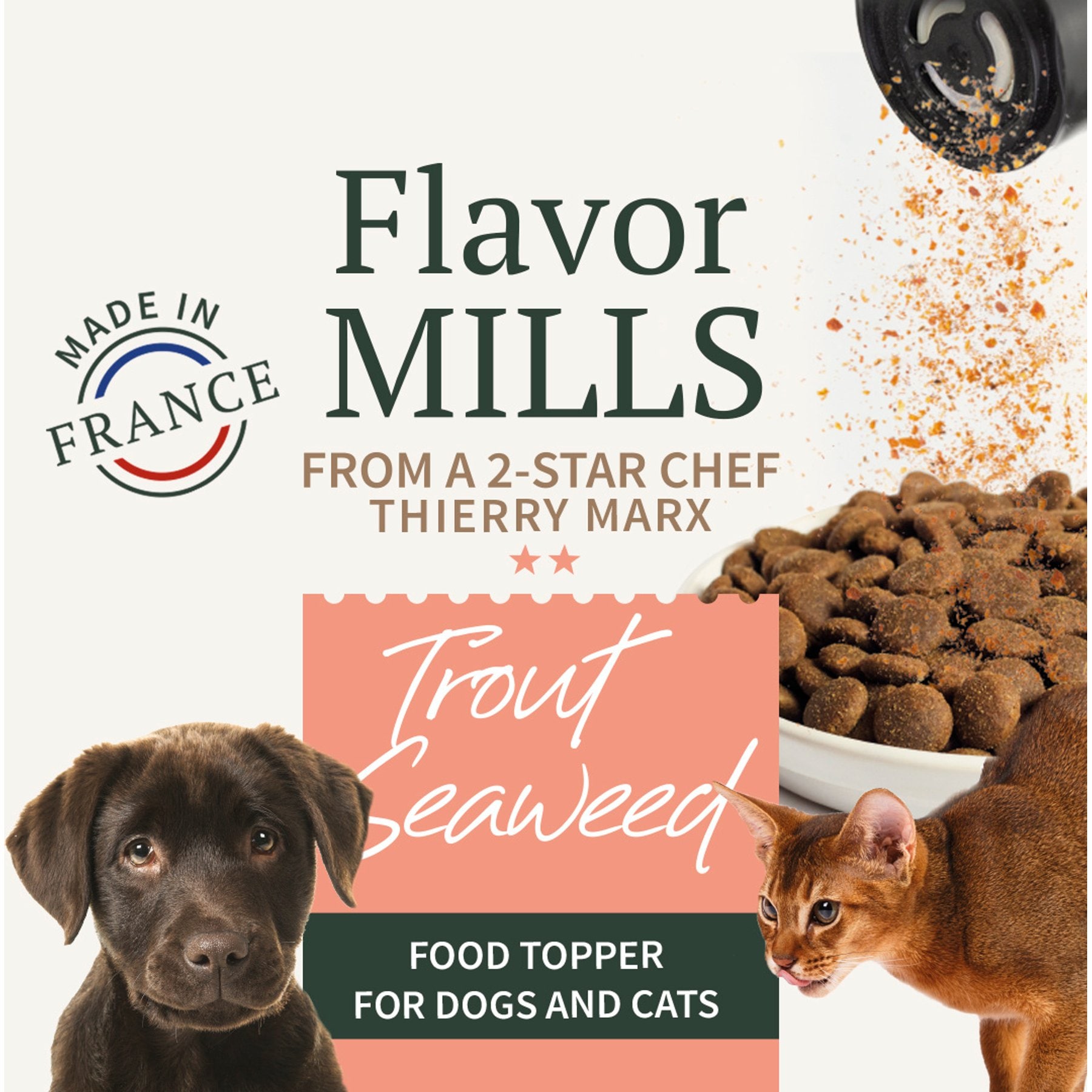 Bab'in Flavour Mill Trout & Algae Dog Food Topper, 45-gm jar