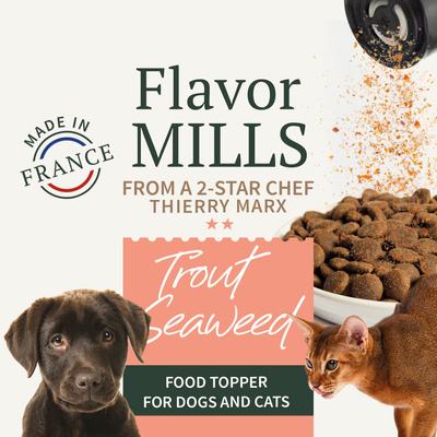 Show full view: Bab'in Flavour Mill Trout & Algae Dog Food Topper, 45-gm jar slide 1 of 6