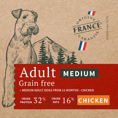 Show full view: Bab'in Signature Medium Adult Grain-Free Chicken Dry Dog Food, 6.61-lb bag slide 1 of 7