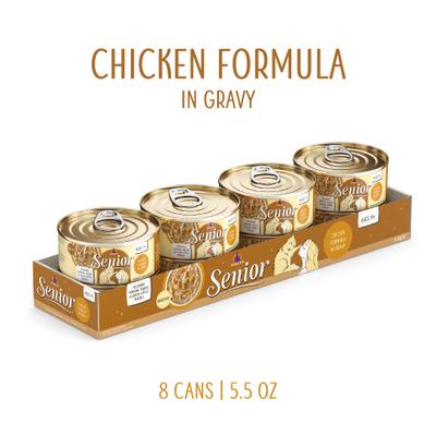 Show full view: Weruva Senior Grain-Free Chicken Formula in Gravy Wet Cat Food, 5.5-oz can, case of 8 slide 3 of 11