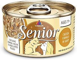 Weruva Senior Grain-Free Chicken Formula in Gravy Wet Cat Food, 3-oz can, case of 12