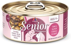 Weruva Senior Grain-Free Tuna & Salmon Formula in Gravy Wet Cat Food, 5.5-oz can, case of 8