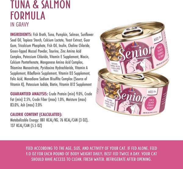 Weruva Senior Grain-Free Tuna & Salmon Formula in Gravy Wet Cat Food