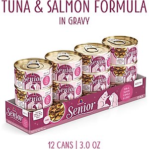 Weruva Senior Grain-Free Tuna & Salmon Formula in Gravy Wet Cat Food, 3-oz can, case of 12