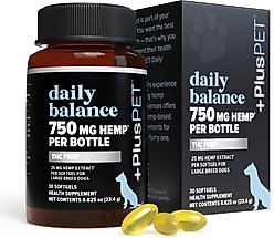 +PlusPET Pet Daily Balance Softgel Full Spectrum Hemp Extract Health Supplement for Large Breed Dogs, 30 count slide 1 of 3