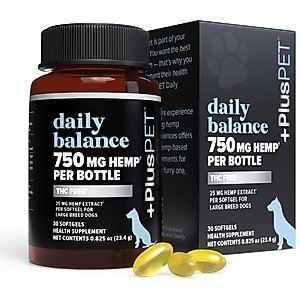 +PlusCBD Pet Calming Care Beef & Bacon Flavored Soft Chew CBD Calming Health Supplement for Dogs