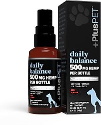 +PlusPET Daily Balance Beef Flavored Full Spectrum Hemp Extract Oil Health Supplement for Dogs & Cats, 1.86-fl oz bottle