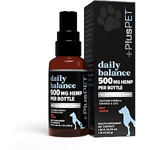 +PlusPET Daily Balance Beef Flavored Full Spectrum Hemp Extract Oil Health Supplement for Dogs & Cats, 1.86-fl oz bottle