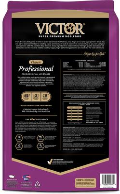 Show full view: VICTOR Professional Active Sporting Gluten-Free Dry Dog Food, 40-lb bag slide 4 of 12