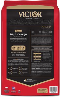 Show full view: VICTOR High Energy Active Sporting Gluten-Free Beef & Chicken Meal Dry Dog Food, 40-lb bag slide 4 of 12
