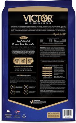 Show full view: VICTOR Gluten-Free Beef Meal & Brown Rice Dry Dog Food, 40-lb bag slide 4 of 12