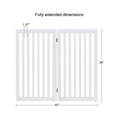 Show full view: Unipaws Free Standing Dog Gate, White, 36-in, 2-panel slide 5 of 8