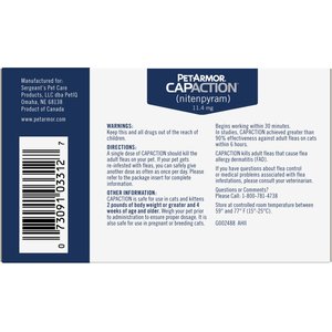 PetArmor CapAction Flea Tablets for Cats, 6 Tablets