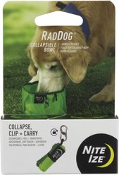 Nite Ize RadDog Collapsible Travel Dog Bowl, Lime, 2-cup