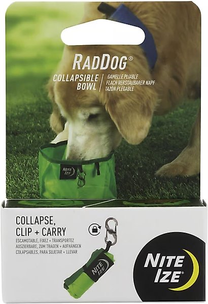 Show full view: Nite Ize RadDog Collapsible Travel Dog Bowl, Lime, 2-cup slide 1 of 5