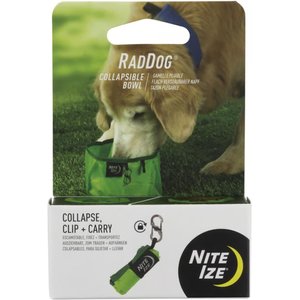 Nite Ize RadDog Collapsible Travel Dog Bowl, Lime, 2-cup