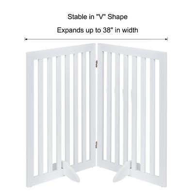 Show full view: Unipaws Free Standing Dog Gate, White, 36-in, 2-panel slide 4 of 8