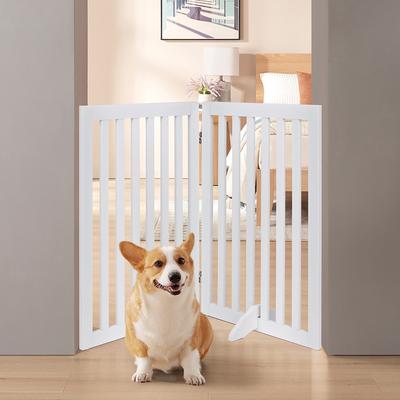 Show full view: Unipaws Free Standing Dog Gate, White, 36-in, 2-panel slide 3 of 8