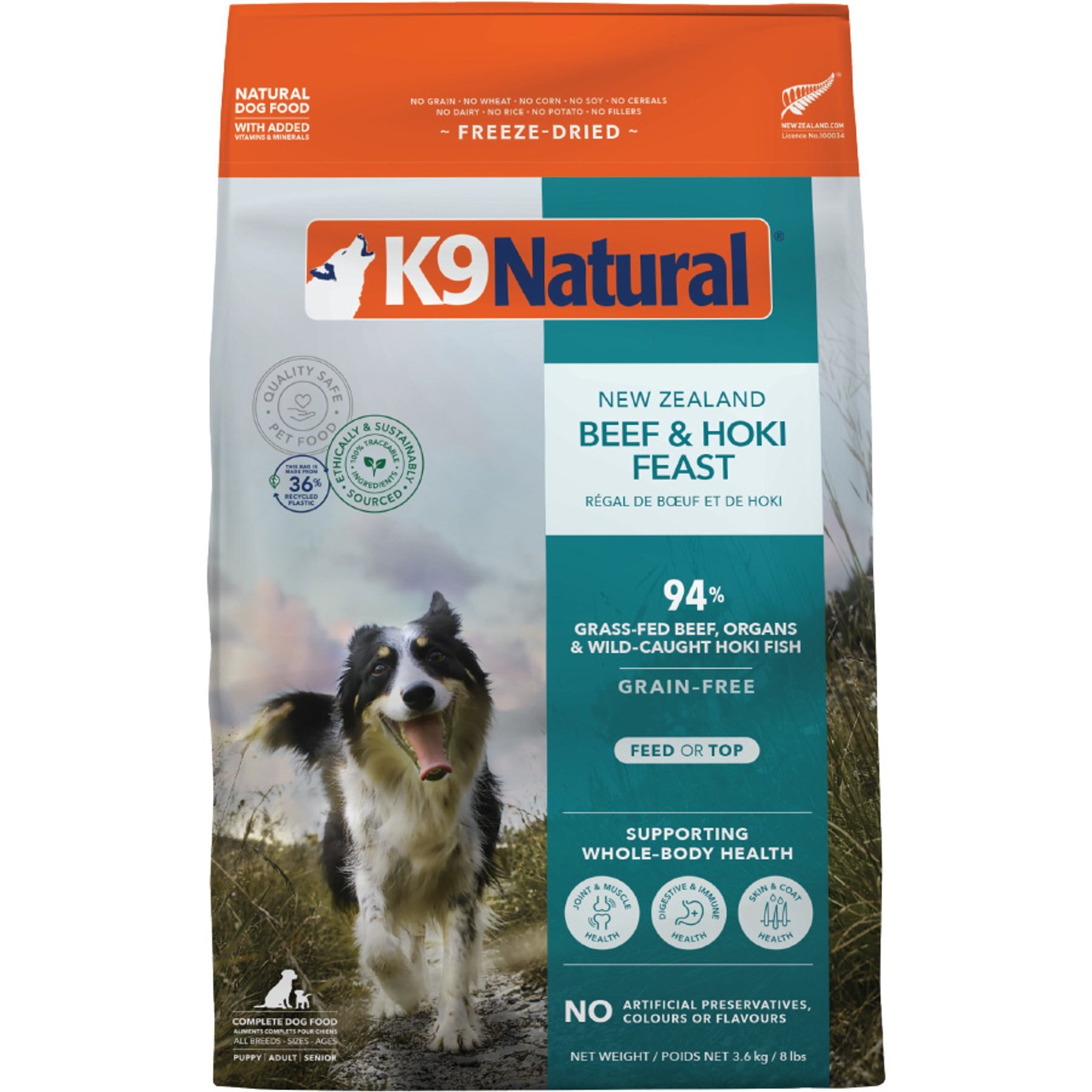 K9 NATURAL New Zealand Beef & Hoki Feast Grain-Free Freeze K9 NATURAL New Zealand Beef & Hoki Feast Grain-Free Freeze