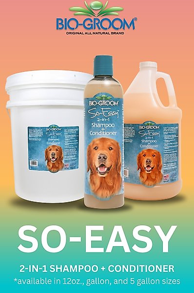 Show full view: Bio-Groom So-Easy 2 in 1 Dog Shampoo & Conditioner, 12-fl oz bottle slide 4 of 5