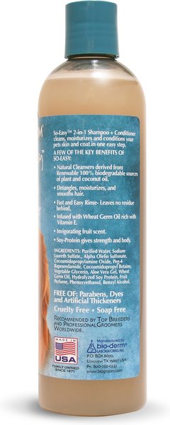 Show full view: Bio-Groom So-Easy 2 in 1 Dog Shampoo & Conditioner, 12-fl oz bottle slide 3 of 5