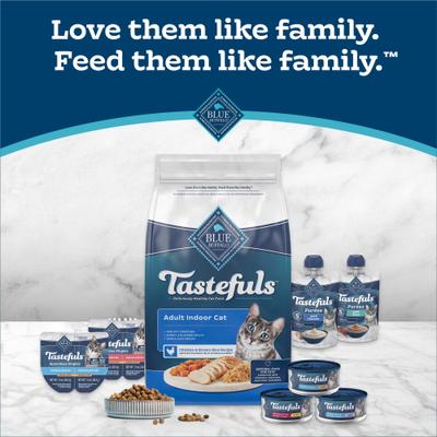Show full view: Blue Buffalo Tastefuls Mini Purees Chicken, Tuna, & Salmon Variety Pack Lickable Adult Cat Treats, 0.5-oz tube, case of 4 slide 10 of 11