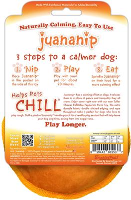 Show full view: Doggijuana Tuffer Chewer Mini Whole Pepperoni Pizza Tough Dog Chew Toy slide 7 of 9