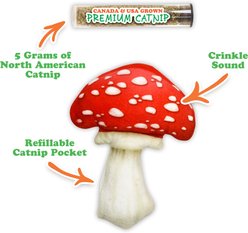 Meowijuana Get Sprung Marvelous Mushroom Cat Plush Toy with Catnip slide 2 of 8