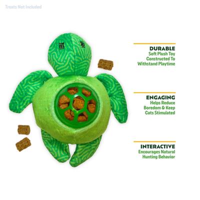 Show full view: Kitty Ka-Zoom Zoomie Sea Turtle Cat Treat Dispensing Toy slide 2 of 3
