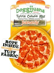 Doggijuana Tuffer Chewer Mini Whole Pepperoni Pizza Tough Dog Chew Toy
