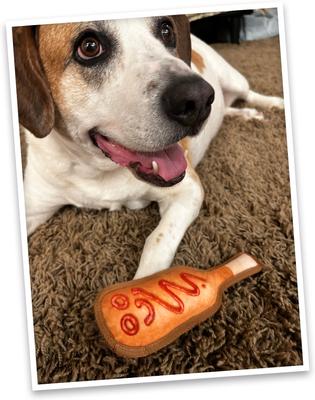 Show full view: Doggijuana Tuffer Chewer Mini Corn Dog Tough Dog Chew Toy slide 6 of 10