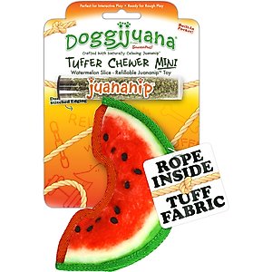 Doggijuana Tuffer Chewer Mini Watermelon Slice Tough Dog Chew Toy