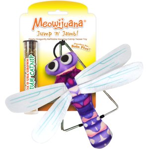 Meowijuana Jump 'n' Jamb Flashy Dragonfly Cat Teaser Toy with Catnip