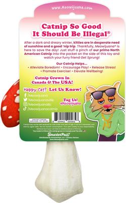 Show full view: Meowijuana Get Sprung Marvelous Mushroom Cat Plush Toy with Catnip slide 6 of 9