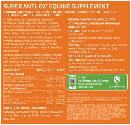 Show full view: Hygain Super Anti-Ox Powder Horse Supplement, 2.2-lb bag slide 2 of 2