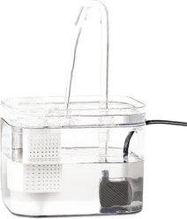 SunGrow Automatic Flowing Hydration with Filter Transparent Feeder Bowl Cat Water Fountain, 4.7 x 6 x 5 in slide 1 of 7