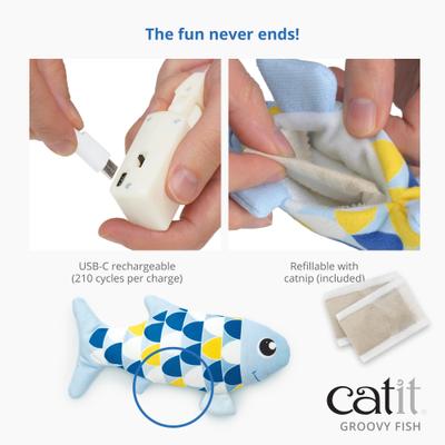 Show full view: Catit Groovy Fish Catnip Cat Toy slide 4 of 7